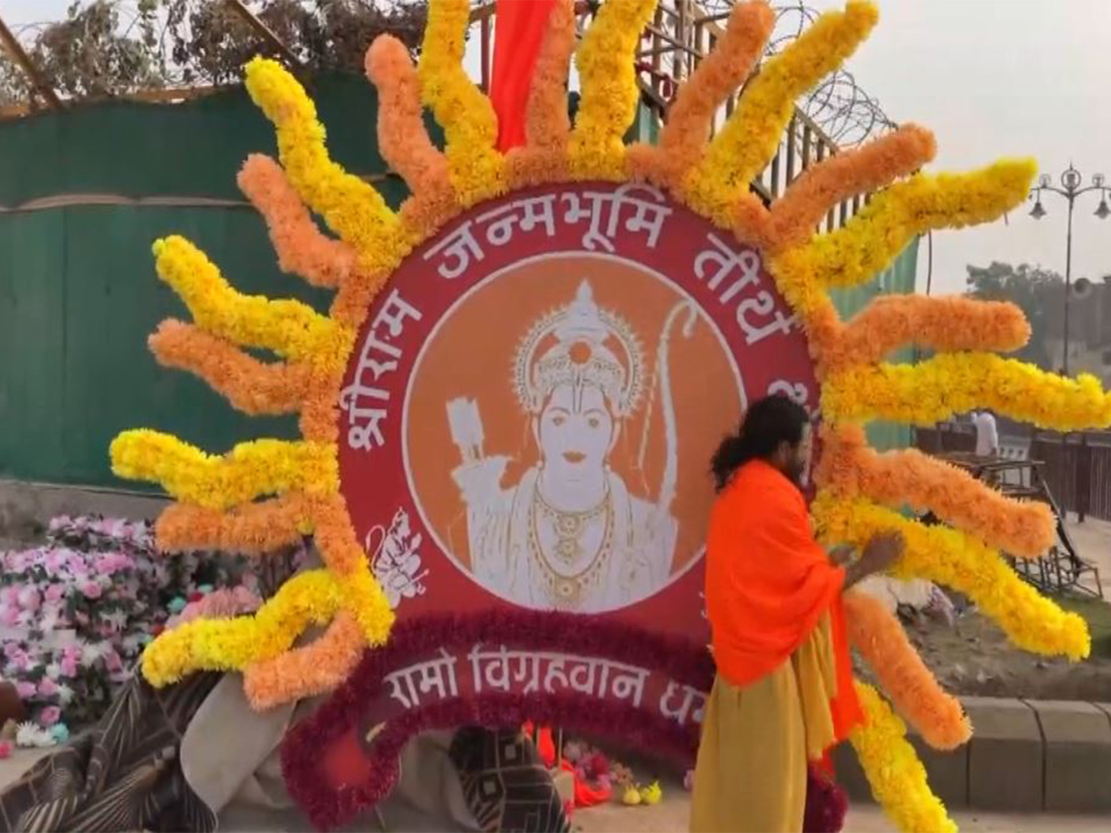 Ayodhya prepares with 100 tons of flowers for Ram Mandir Dharm Dhwaj ceremony