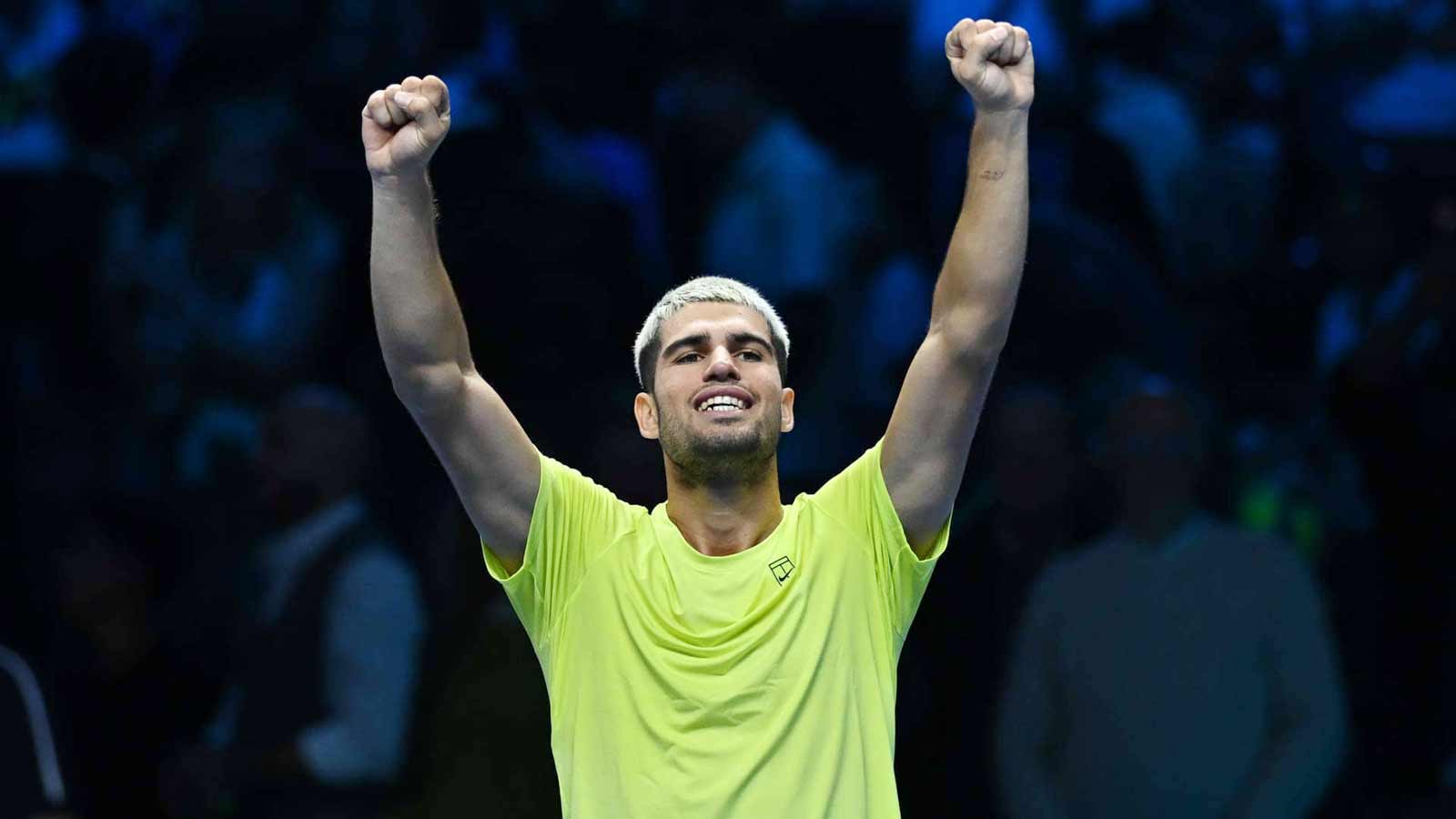 Carlos Alcaraz clinches year-end top spot with ATP Finals win over Lorenzo Musetti
