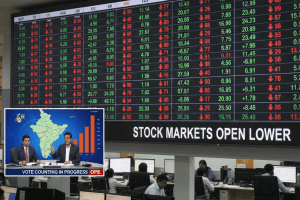 Markets open lower amid vote counting in Bihar Assembly elections