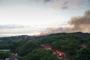 Japan's biggest fire in nearly 50 years ravages 170 buildings, kills one
