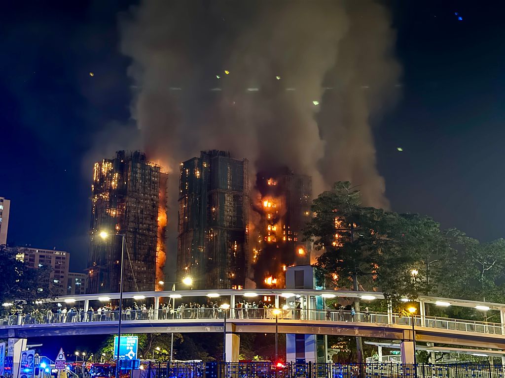 Massive Fire Engulfs Hong Kong High-rise Apartment Buildings