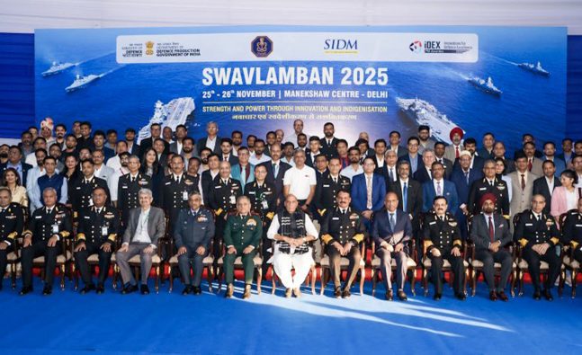 ‘India entering ‘golden era’ of defence innovation’: Rajnath Singh at Swavlamban 2025