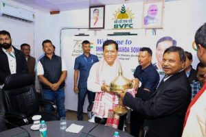 Sonowal reviews development works at Namrup Fertilizer Plant