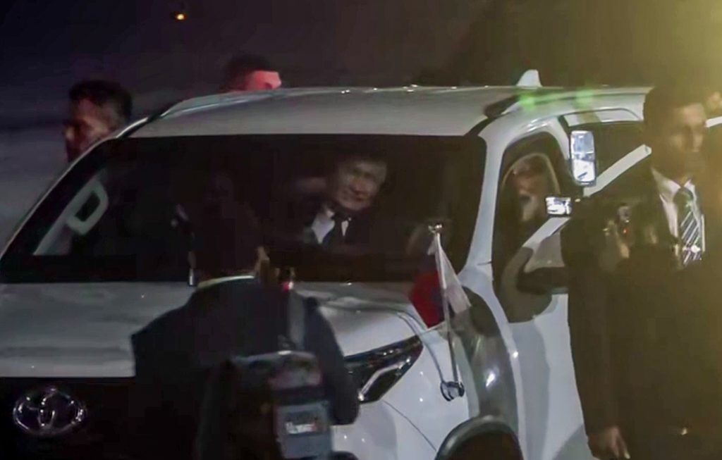 Russian President Vladimir Putin arrives at Palam airport