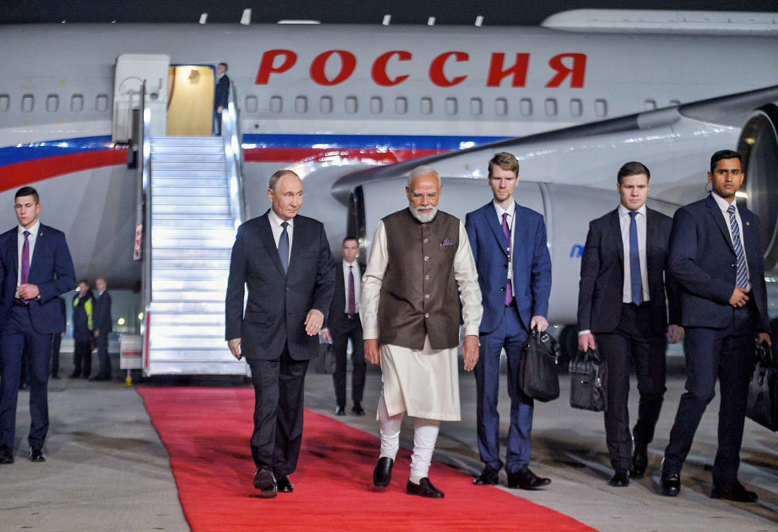 PM Modi, Putin travel in same car after Russian President’s arrival at Palam airport