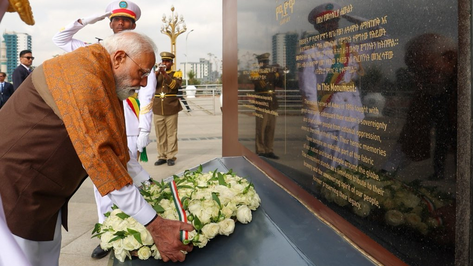 PM Modi lays wreath at Adwa Victory Monument in Ethiopia