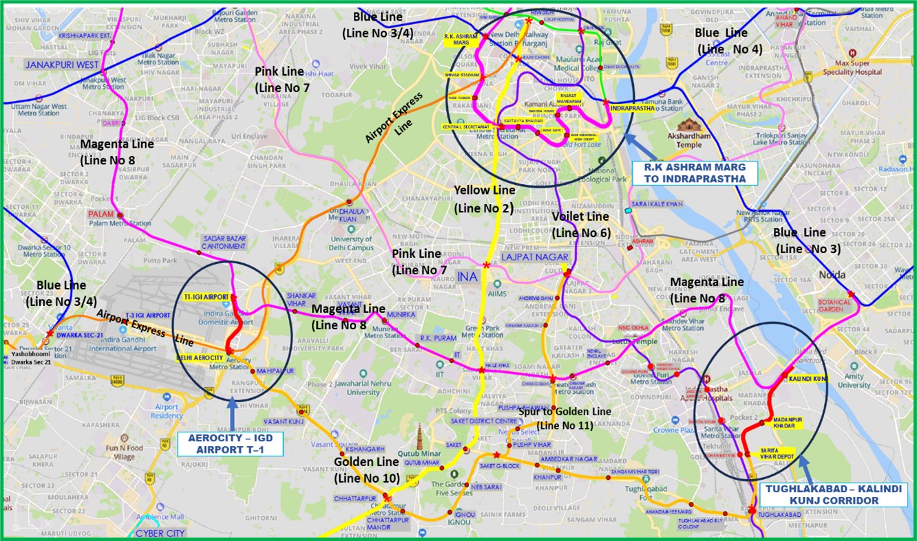 Cabinet clears three new corridors under Delhi Metro Phase V(A)
