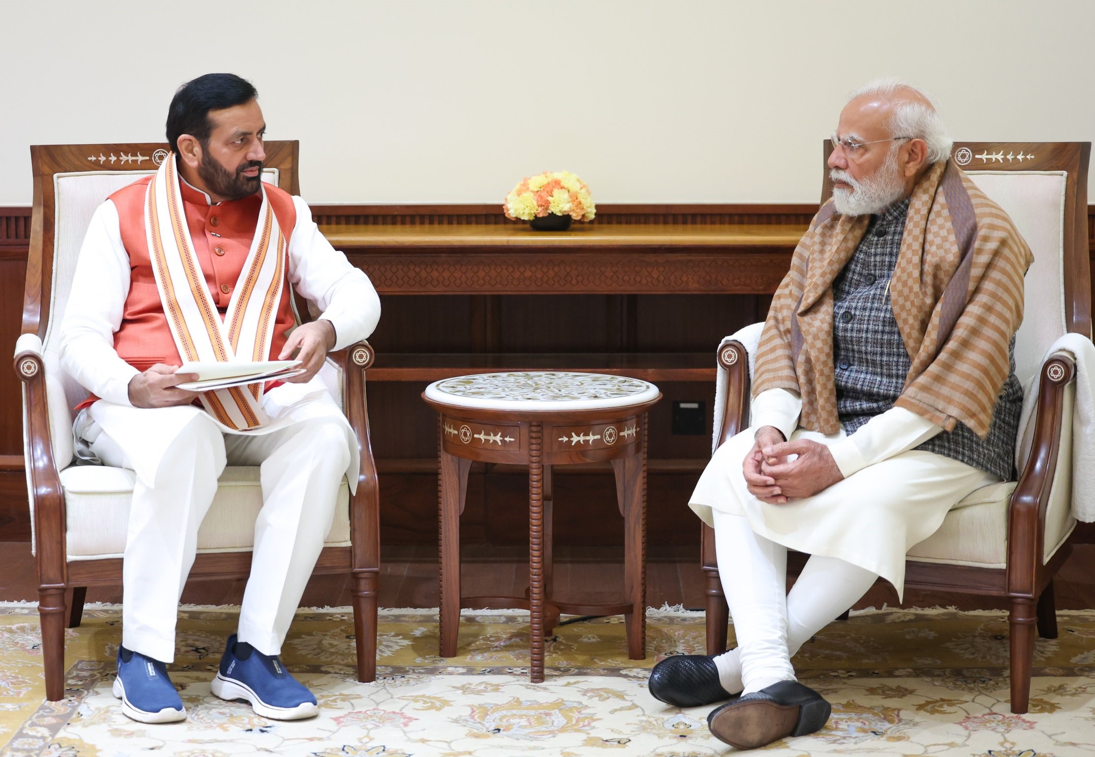 Haryana Chief Minister meets Prime Minister Modi in New Delhi