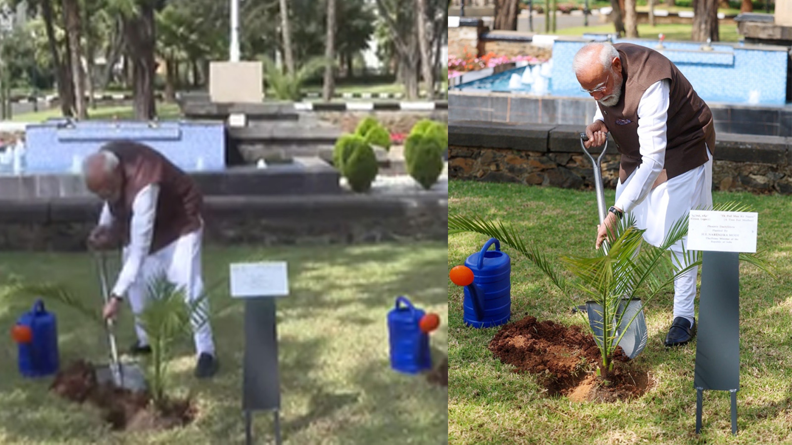 PM Modi plants sapling at Ethiopian Parliament under ‘Ek Ped, Maa Ke Naam’ initiative