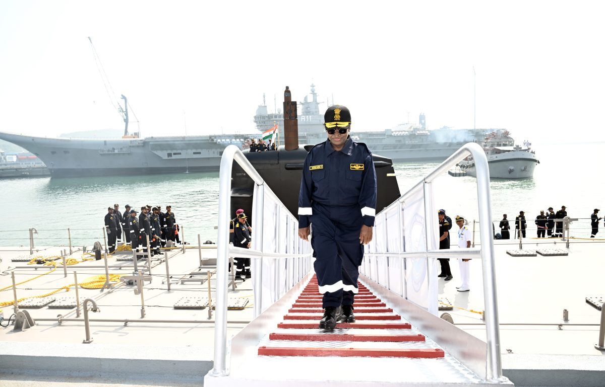 President Murmu takes dived sortie onboard INS Vaghsheer on Western Seaboard