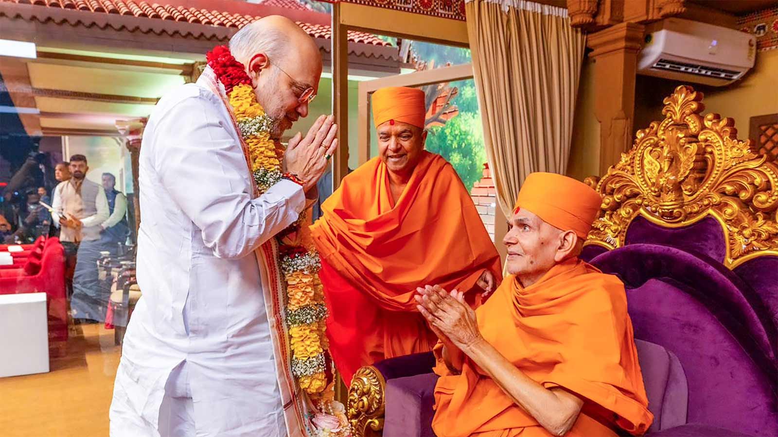 Amit Shah addresses ‘Pramukh Varni Amrit Mahotsav’ in Ahmedabad, pays tribute to Pramukh Swami Maharaj