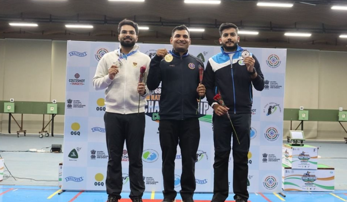 Navy’s Kiran Ankush Jadhav wins gold in 10m air rifle at National Shooting Championships