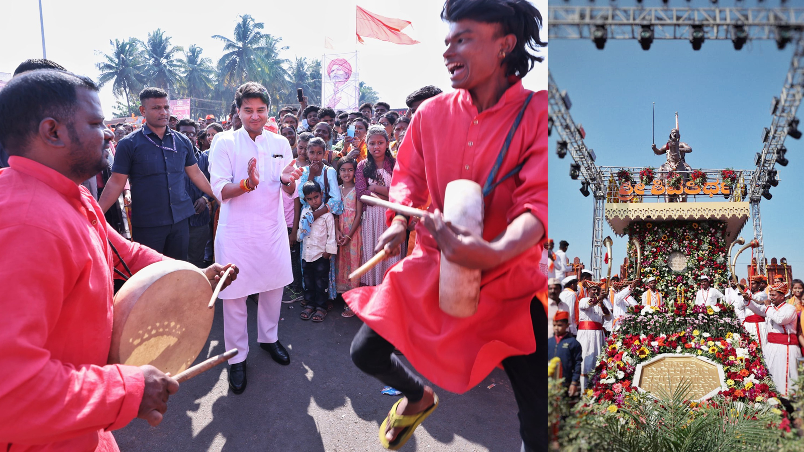 Jyotiraditya Scindia unveils 25-foot statue of Chhatrapati Shivaji Maharaj in Karnataka’s Athani