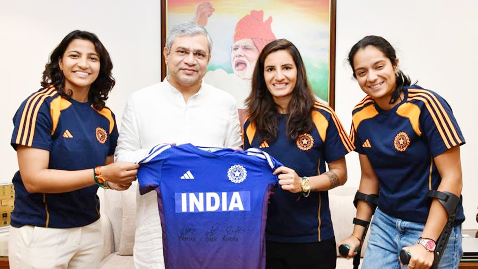 Indian Railways promotes World Cup-winning cricketers Pratika Rawal, Sneh Rana and Renuka Singh Thakur