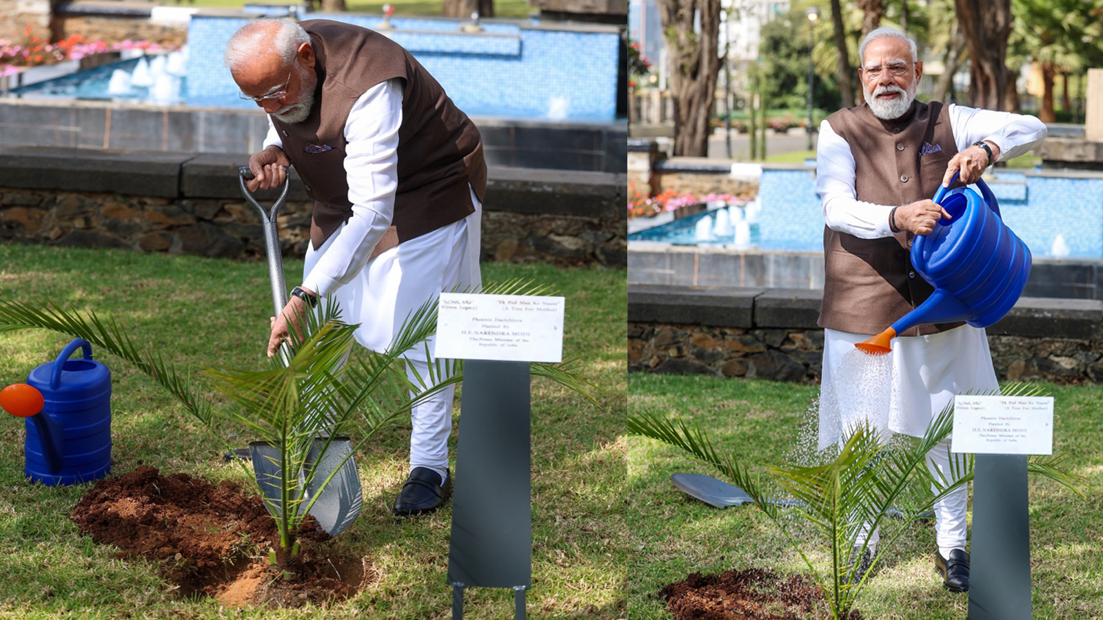 PM Modi plants sapling at Ethiopian Parliament under ‘Ek Ped, Maa Ke Naam’ initiative