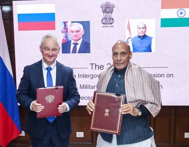 Rajnath Singh, Russian Defence Minister co-chair 22nd Inter-Governmental Commission meeting in Delhi