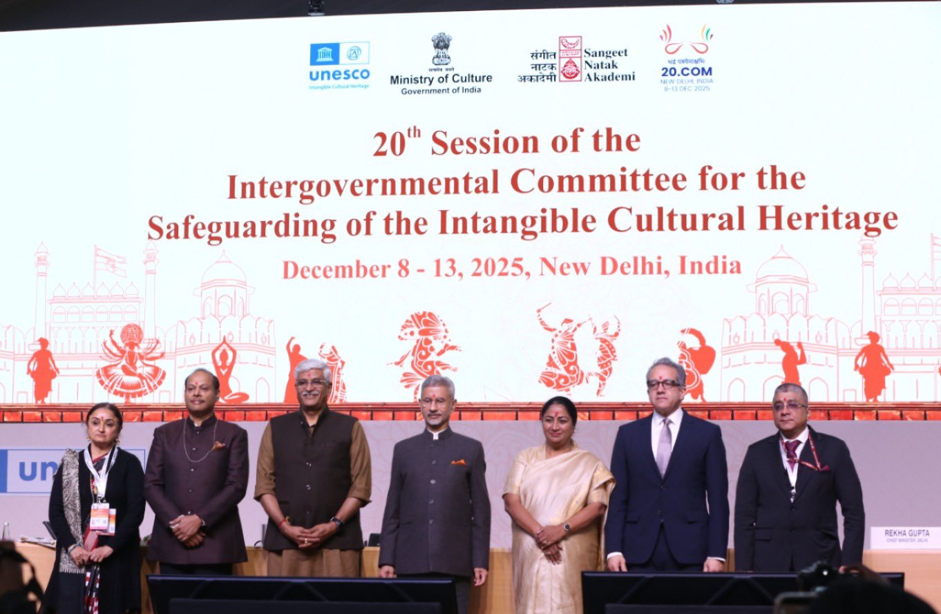 India Showcases Cultural Legacy at 20th UNESCO Intangible Cultural Heritage Session