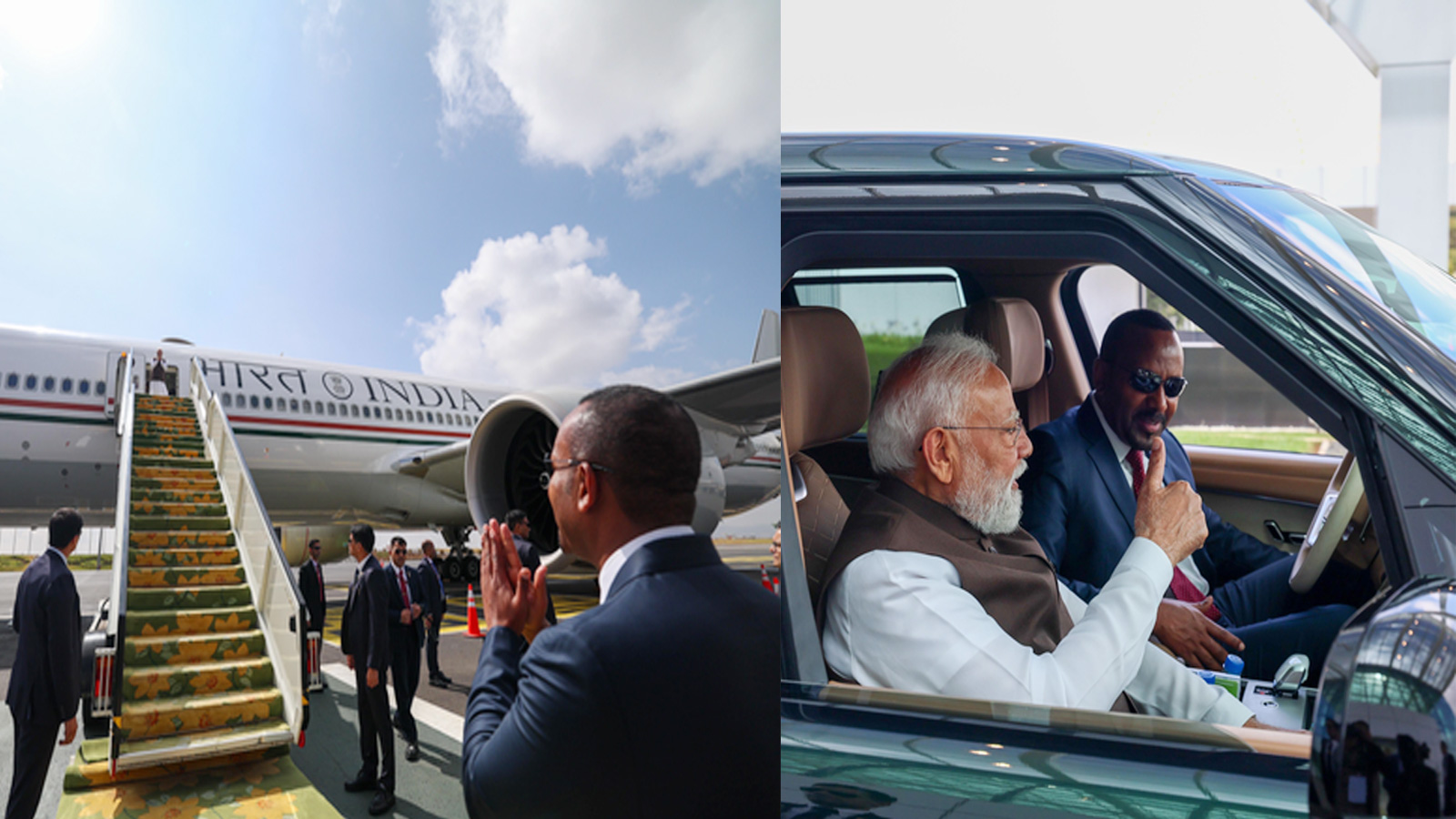 Ethiopian PM Abiy Ahmed personally drives PM Modi to airport, bids farewell after landmark visit
