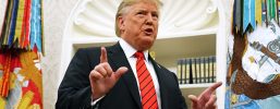Trump says he is losing patience with Iran, did not ask China for favors