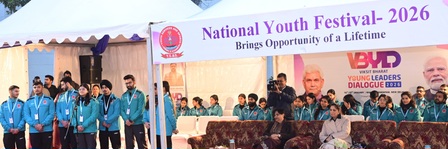 J&K L-G flags off 53-member contingent to participate in 29th Youth Festival in Delhi