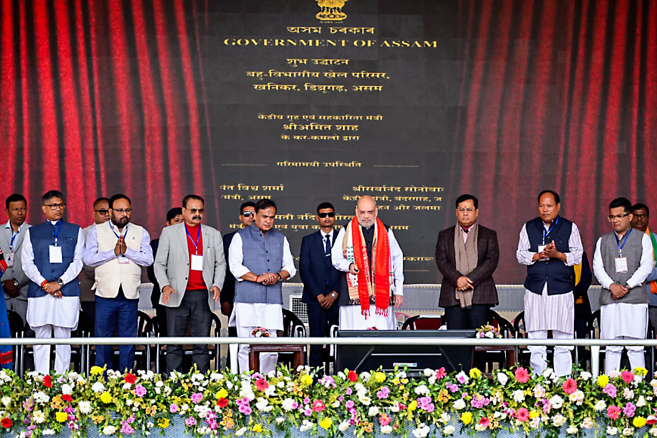 Amit Shah lays foundation stone for Assam’s second Assembly complex in Dibrugarh