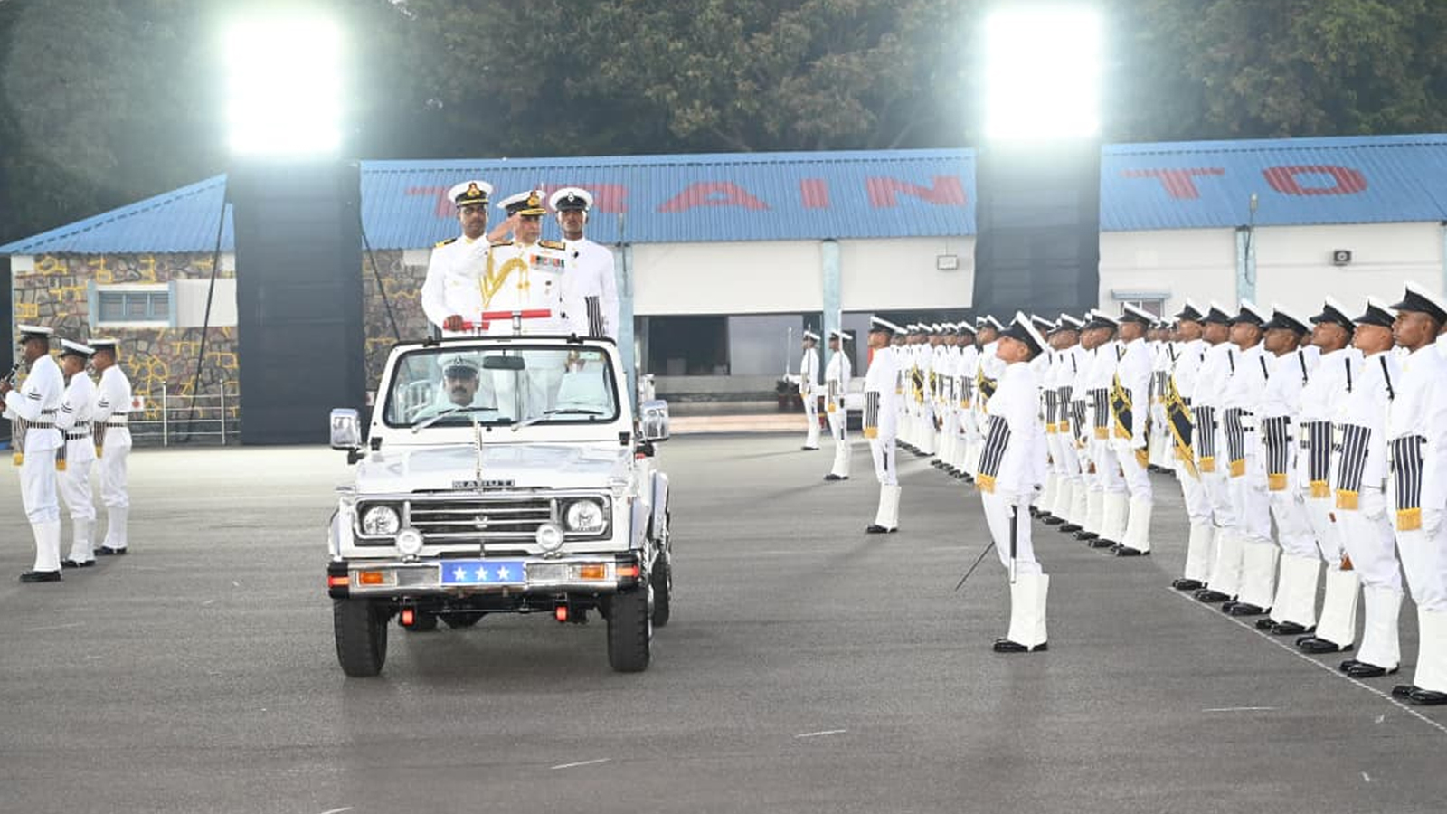 Passing out parade of 2,172 trainees held at INS Chilka