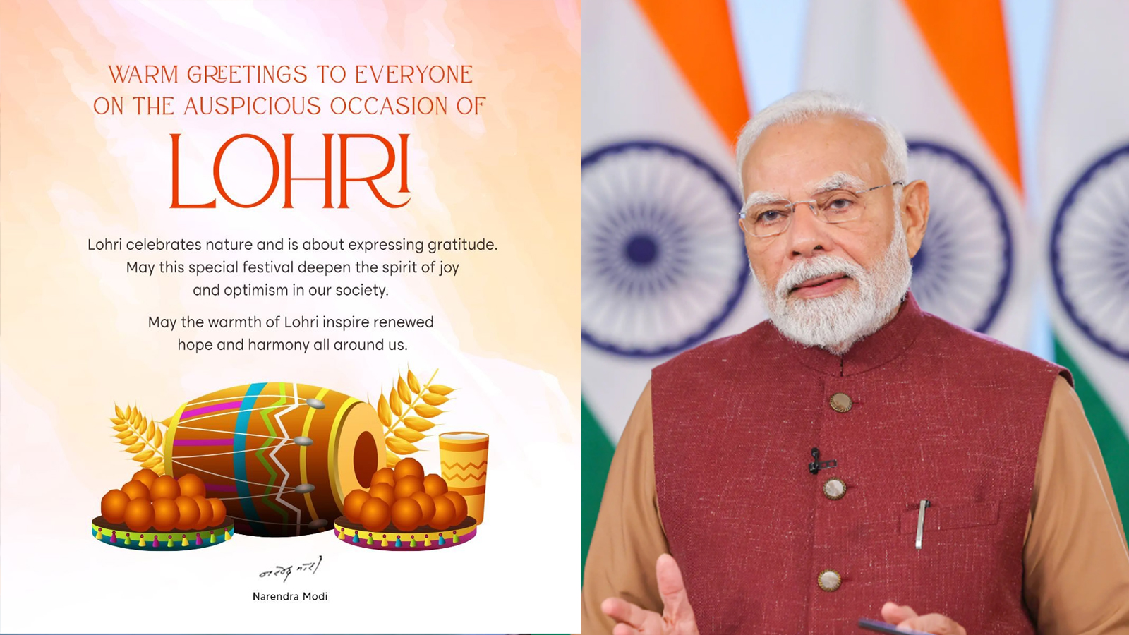 PM Modi, other leaders extend greetings on Lohri