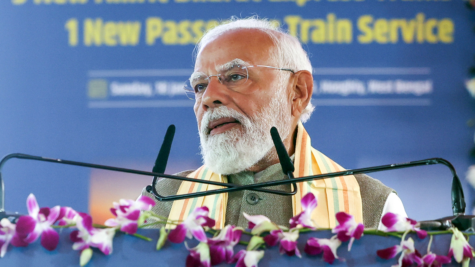 PM Modi unveils development projects worth over Rs 830 crore, flags off three Amrit Bharat Express Trains in West Bengal