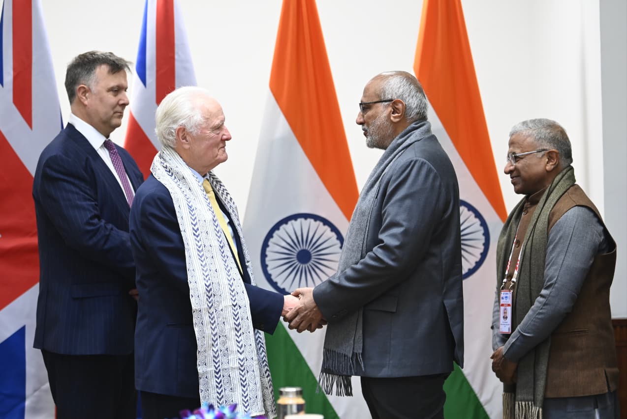 Vice President Radhakrishnan meets UK House of Lords Speaker on sidelines of CSPOC