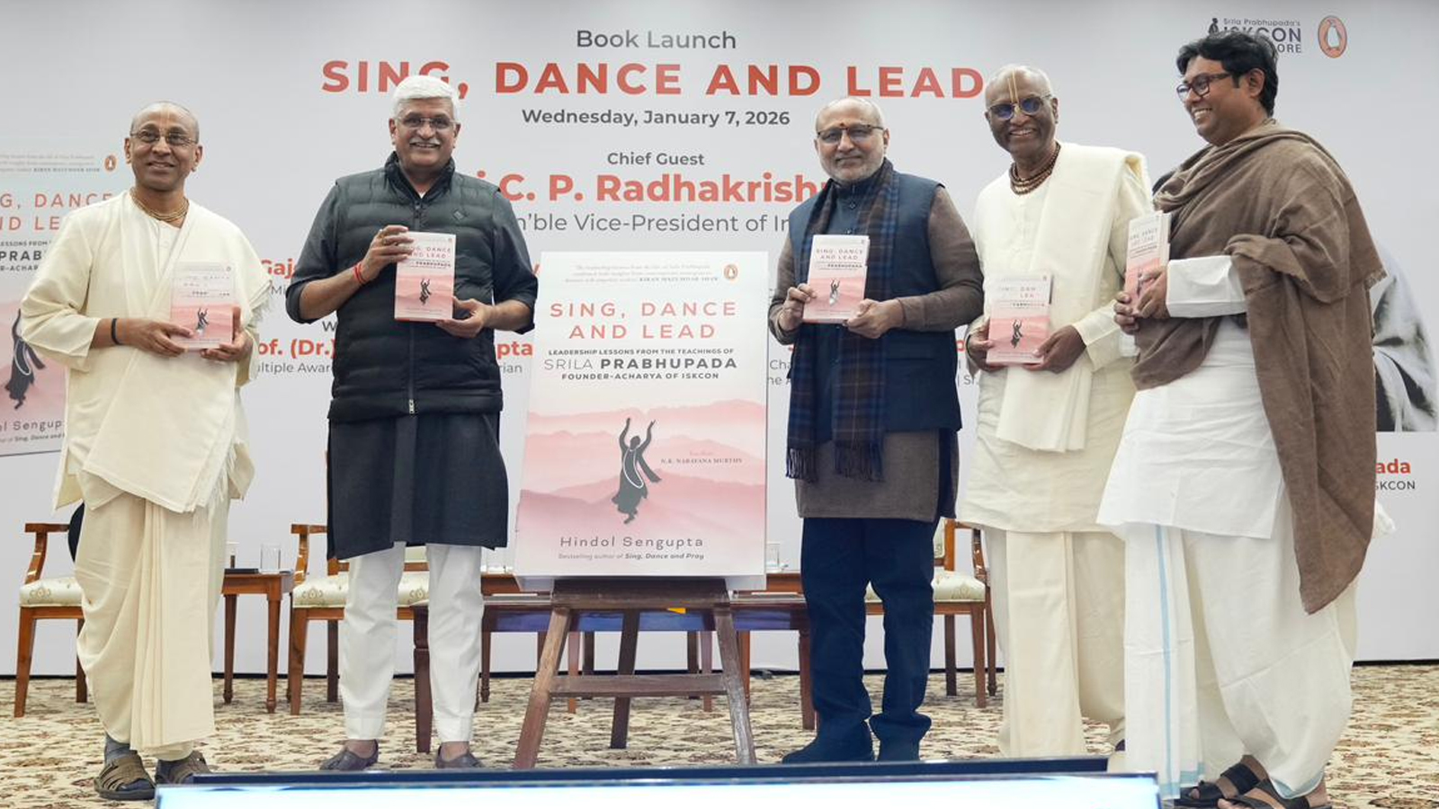 Vice President Radhakrishnan launches book on leadership lessons from Srila Prabhupada