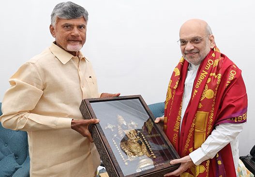 Chandrababu Naidu meets Amit Shah, seeks statutory status for Amaravati