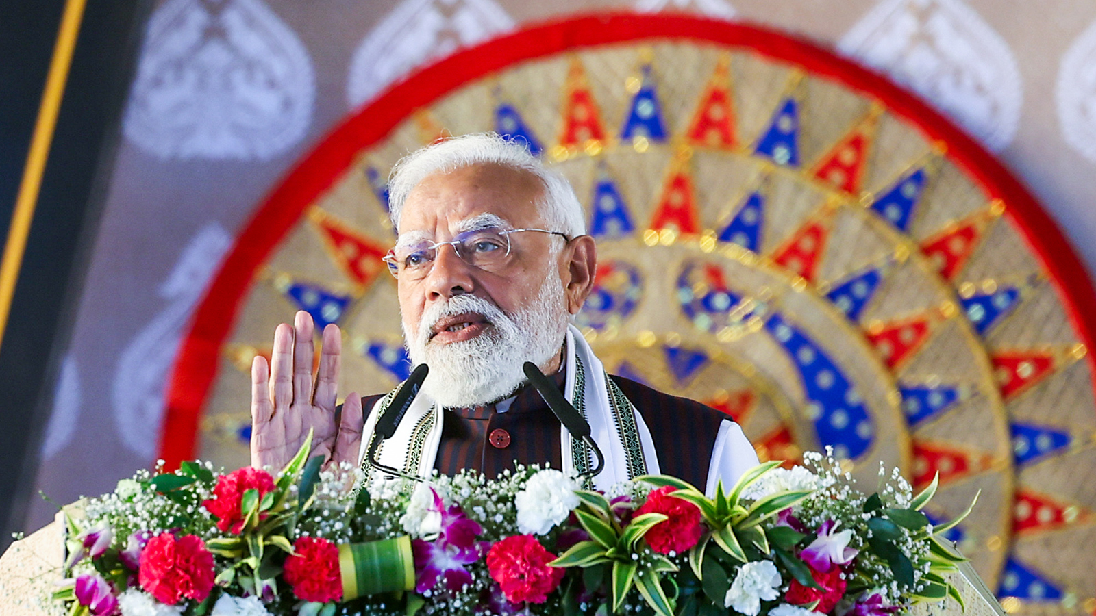 PM Modi performs Bhoomi Pujan of Kaziranga Elevated Corridor, flags off two Amrit Bharat Express trains in Assam