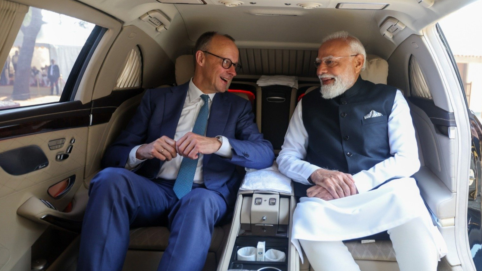 PM Modi shares car ride with German Chancellor Friedrich Merz
