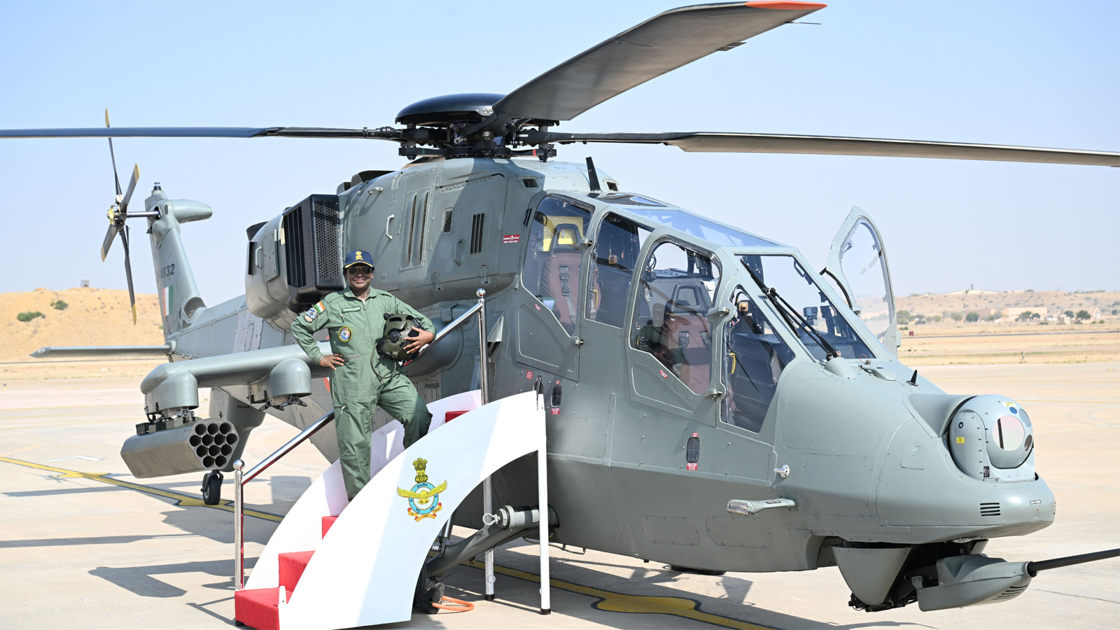 President Murmu undertakes sortie in indigenous LCH Prachand at Air Force Station Jaisalmer