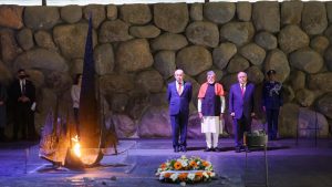 PM Modi pays tribute at Yad Vashem, Israel's holocaust memorial