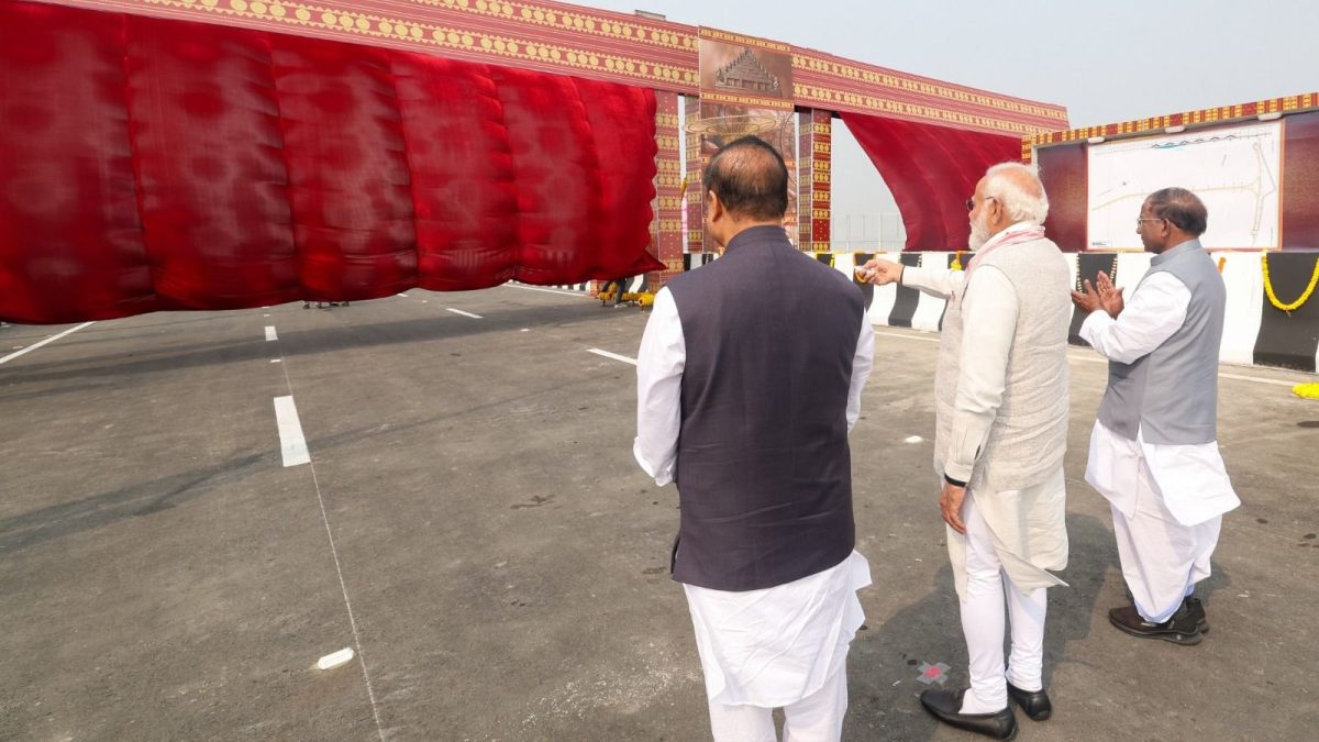 PM Modi inaugurates Brahmaputra bridge, Northeast's first highway emergency landing facility in Assam