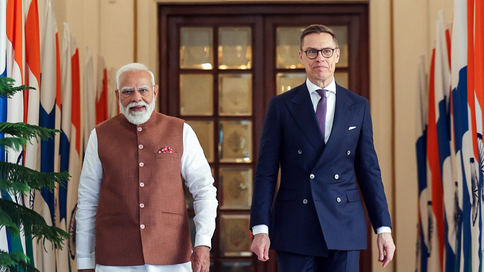 PM Modi holds bilateral talks with Finland President Alexander Stubb at Hyderabad House