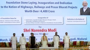 PM Modi unveils infra projects worth over Rs 4,400 crore in Madurai, calls it 'proud chapter' in Tamil Nadu's growth
