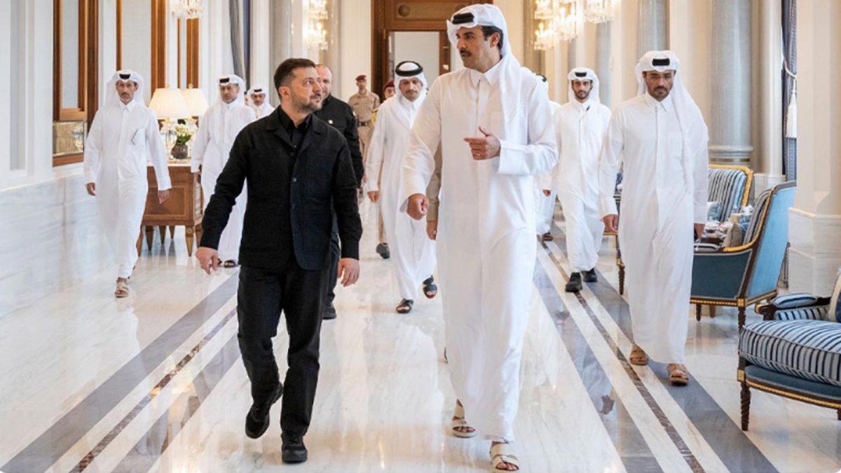 Ukraine and Qatar sign defence cooperation agreement during Zelenskiy visit