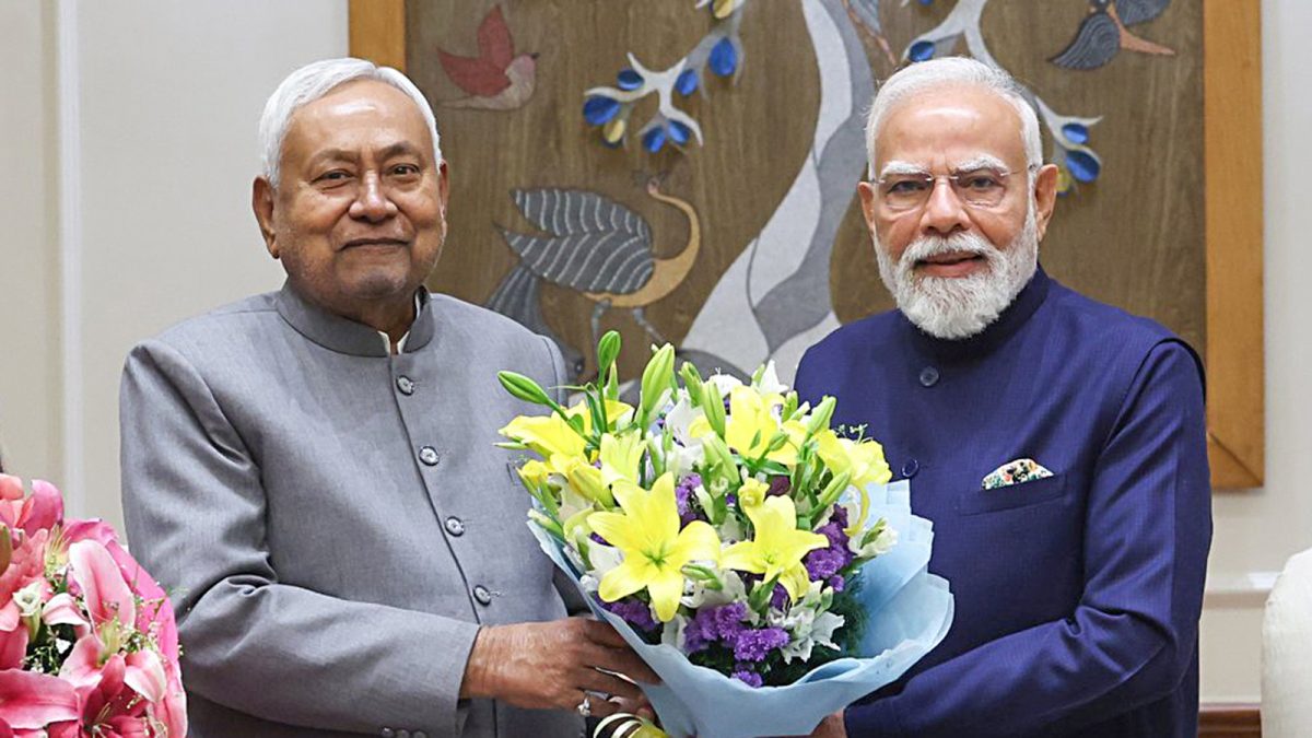 PM Modi congratulates Nitish Kumar on taking oath as Rajya Sabha MP