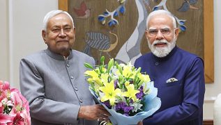 PM Modi congratulates Nitish Kumar on taking oath as Rajya Sabha MP
