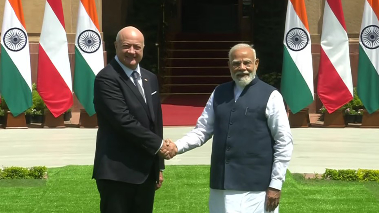 PM Modi, Austrian Chancellor Christian Stocker hold bilateral talks at Hyderabad House