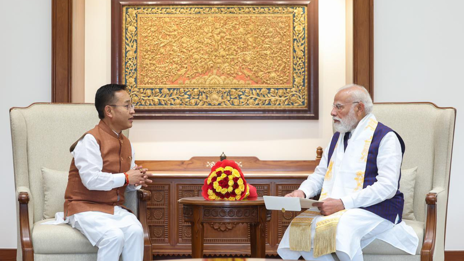 Sikkim CM Prem Singh Tamang meets PM Modi