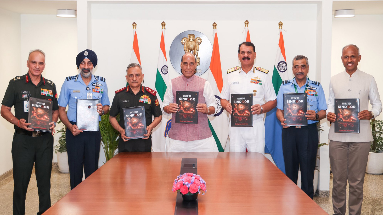Rajnath Singh releases commemorative book on Operation Sindoor, chronicling soldiers’ testimonies