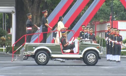 President Murmu reviews Passing Out Parade at Indian Military Academy with first batch of women NDA cadets