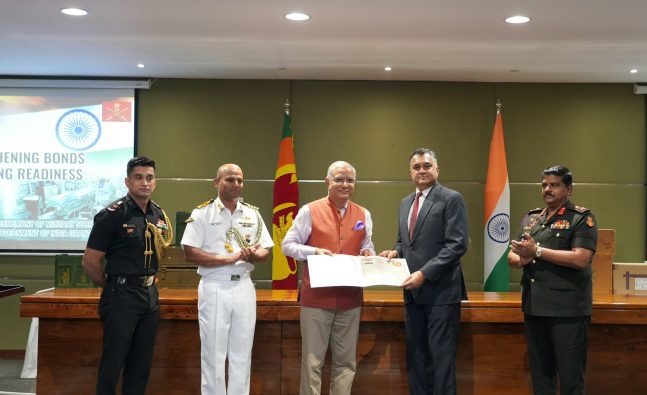 India hands over military equipment to Sri Lanka, strengthening partnerships