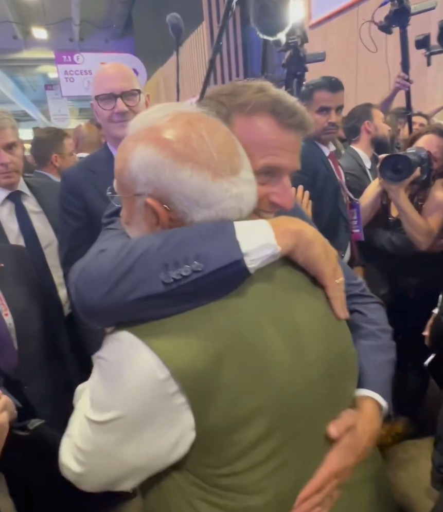 French President bids warm farewell to PM Modi ahead of departure from Paris