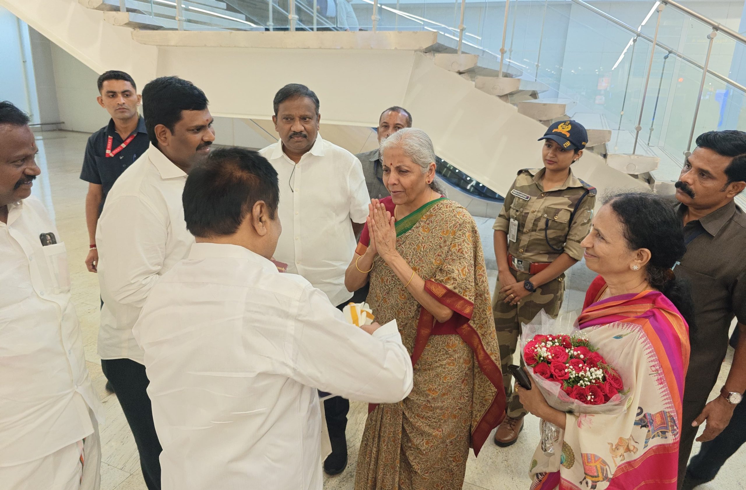 Finance Minister Nirmala Sitharaman arrives in Chennai on two-day Tamil Nadu, Puducherry visit