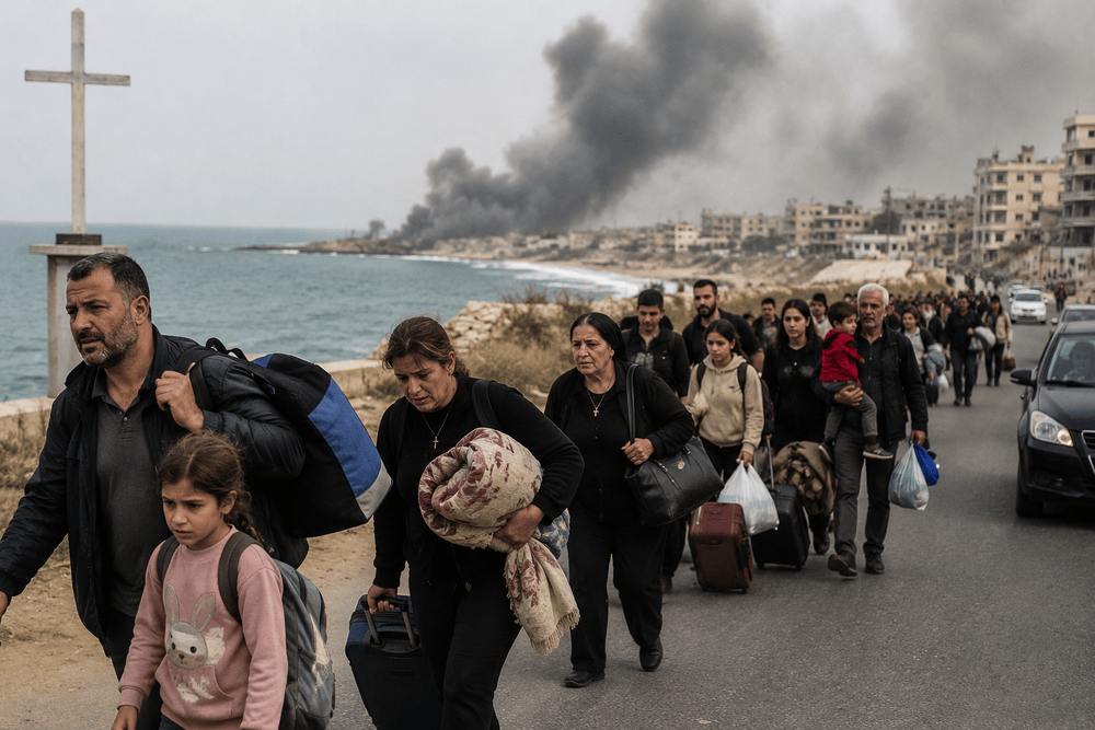 Lebanon’s Christians flee Tyre, fearing Israel’s campaign will prevent return