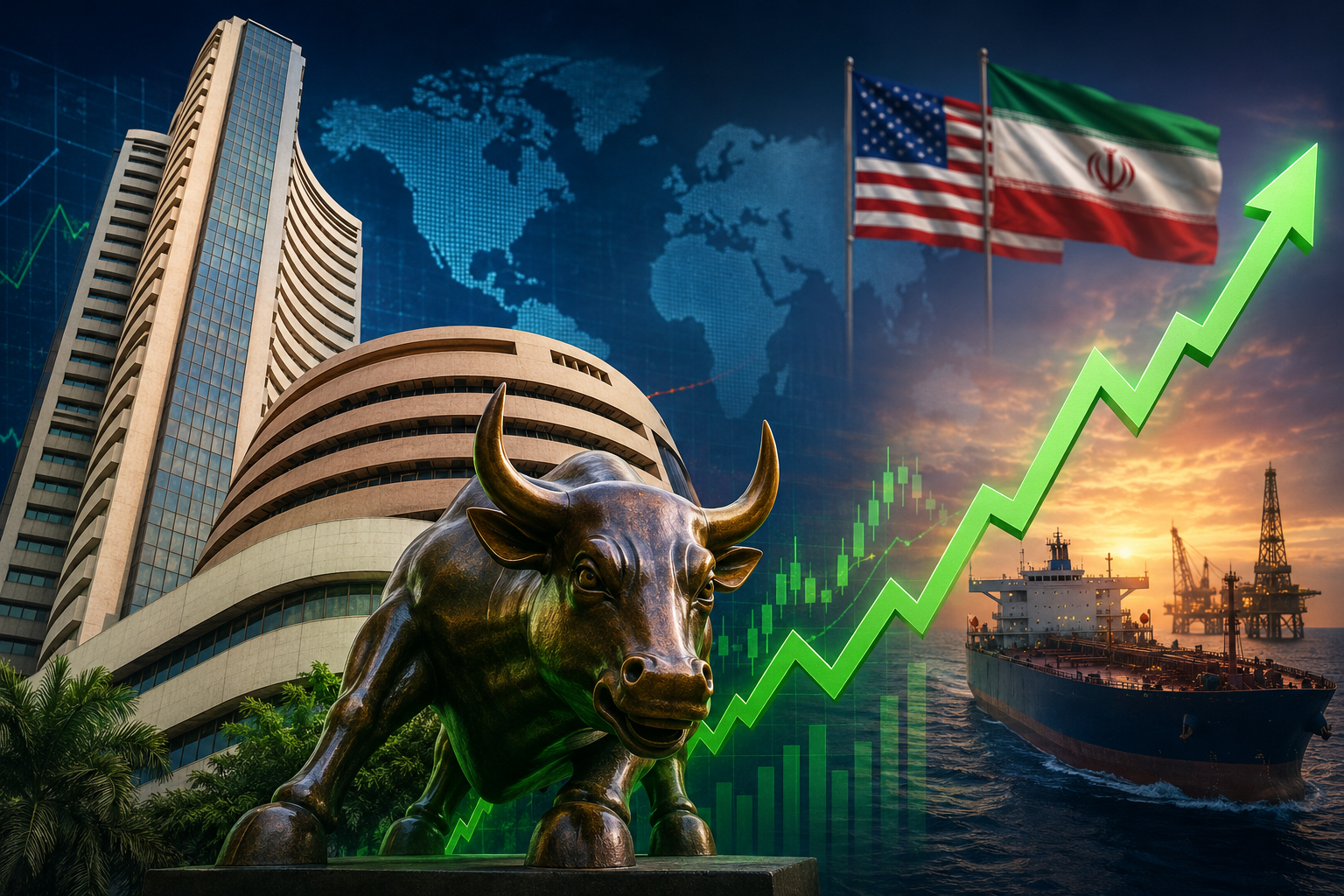 Sensex surges over 1,100 points as Iran-US peace breakthrough lifts global sentiment